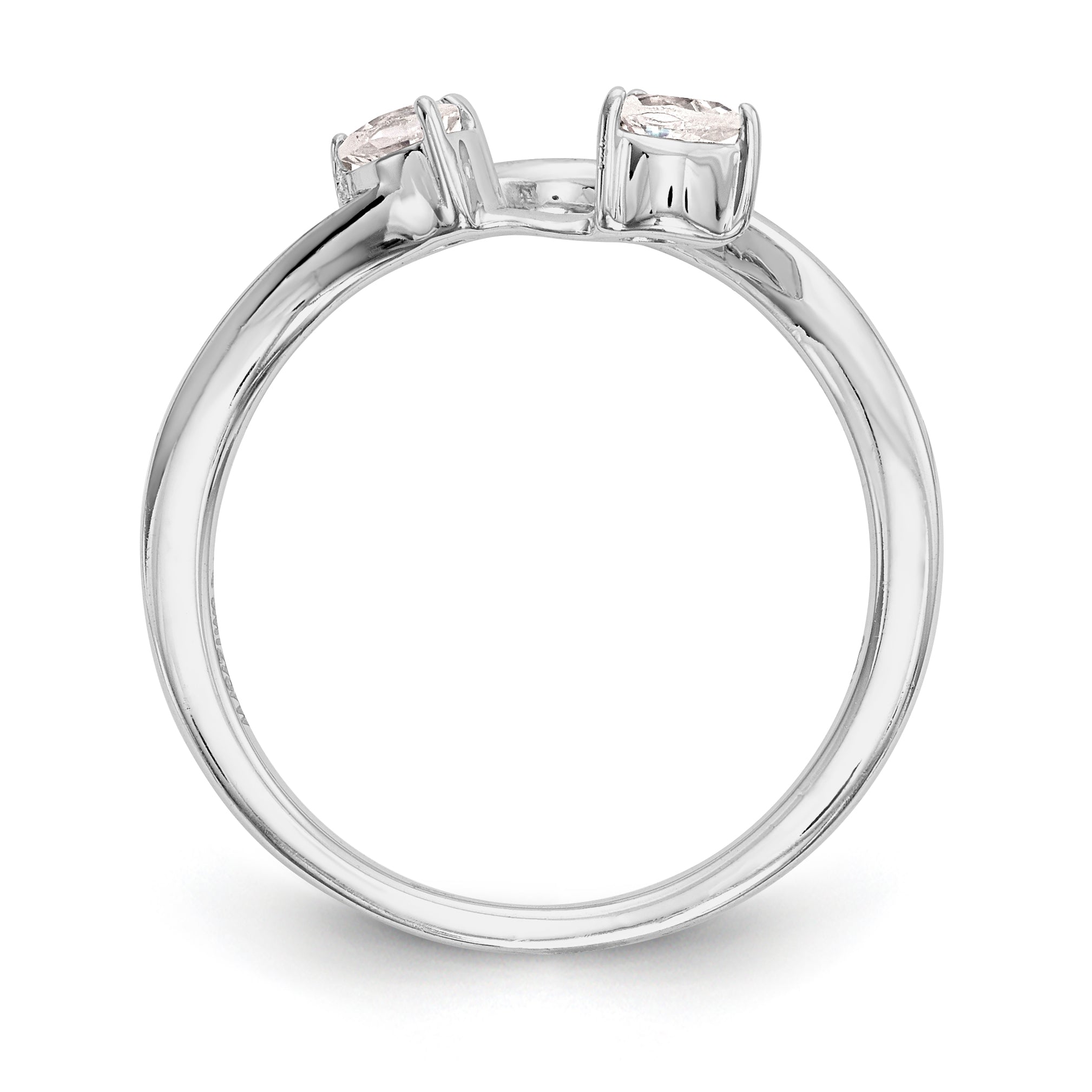 14k White Gold Pear Diamond Matching Wedding Band