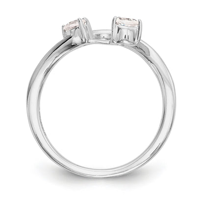 14k White Gold Pear Diamond Matching Wedding Band