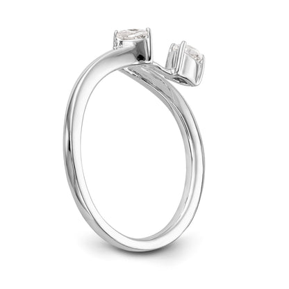 14k White Gold Pear Diamond Matching Wedding Band