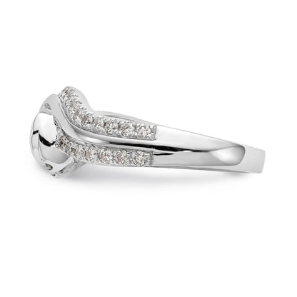 14k White Gold Simulated Diamond Engagement Ring