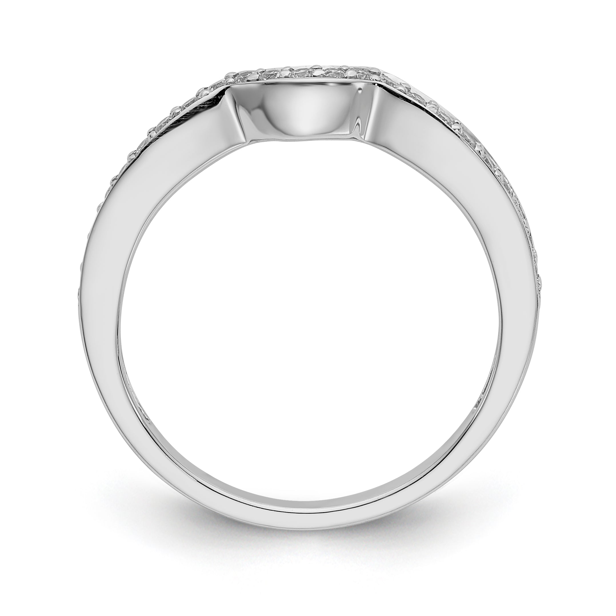 14k White Gold Diamond Wedding Band