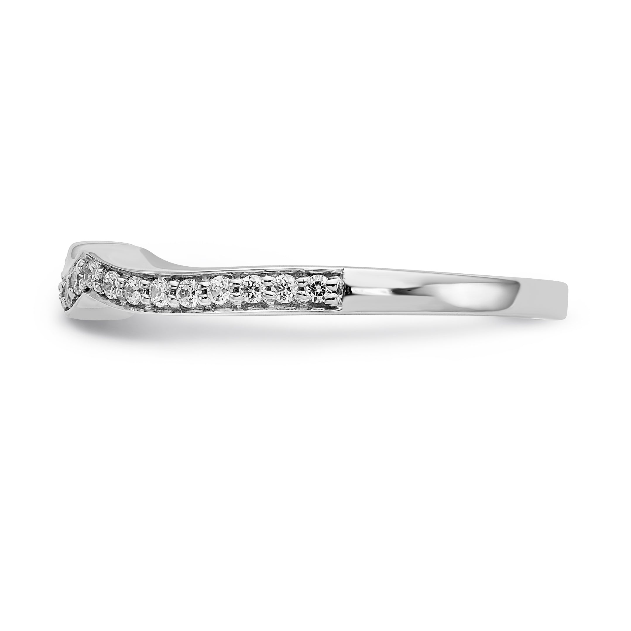 14k White Gold Diamond Wedding Band