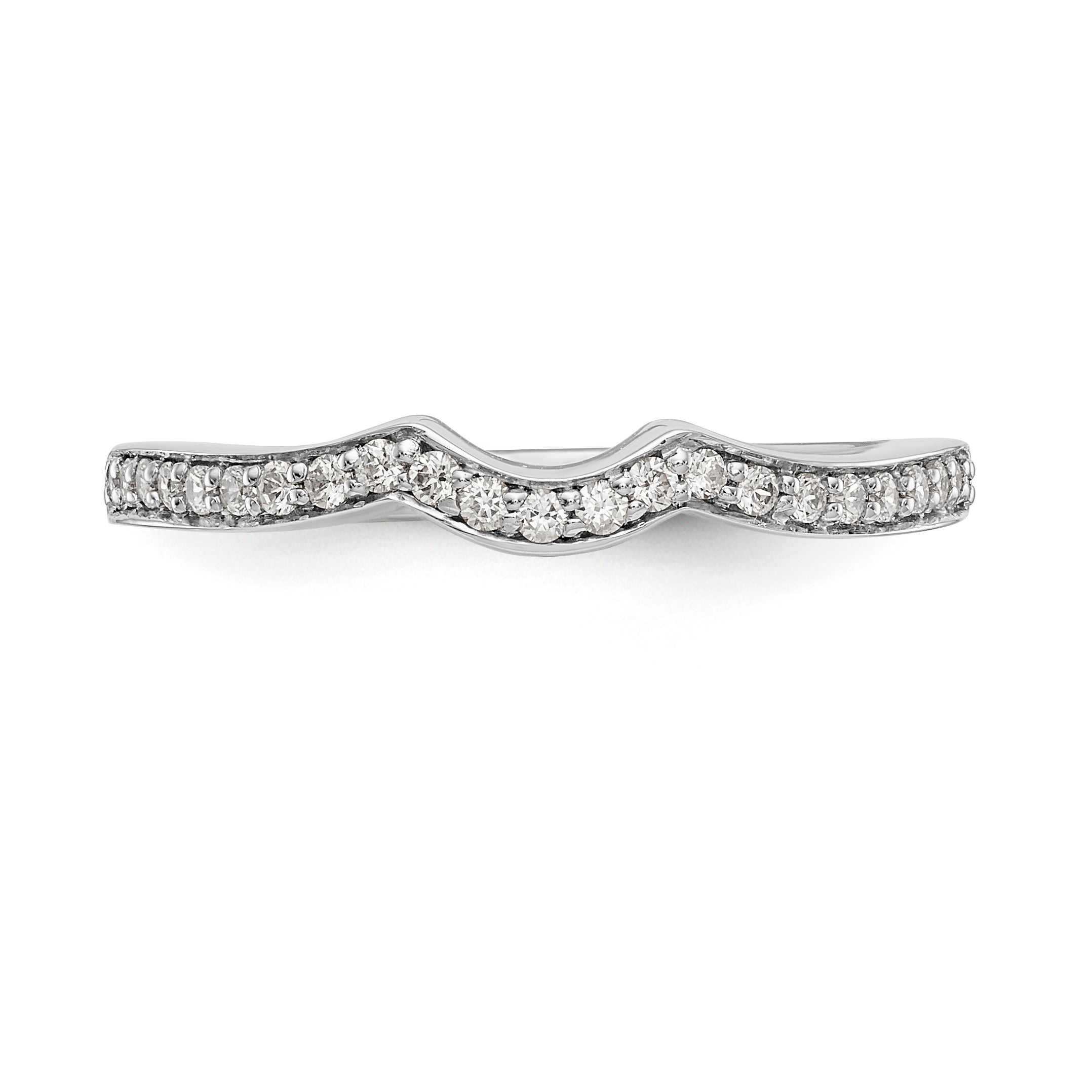 14k White Gold Diamond Wedding Band