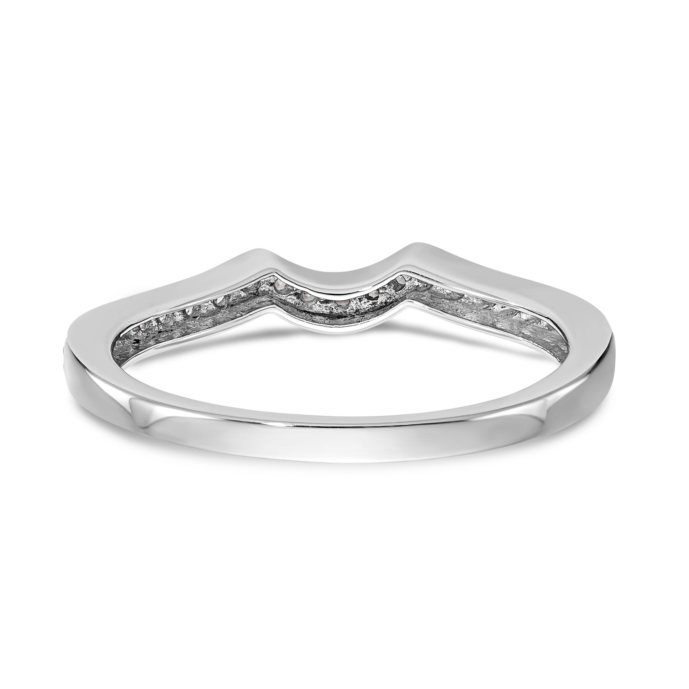 14k White Gold Diamond Wedding Band