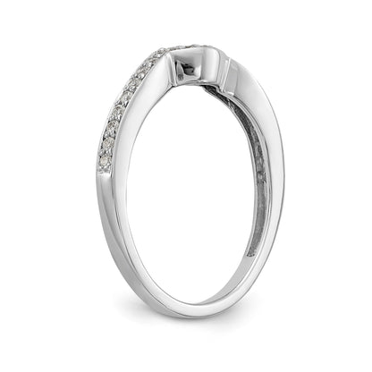 14k White Gold Diamond Wedding Band