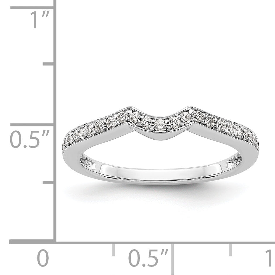 14k White Gold Diamond Wedding Band