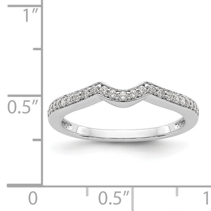 14k White Gold Diamond Wedding Band