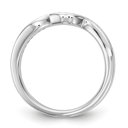14K White Gold Diamond Wedding Band