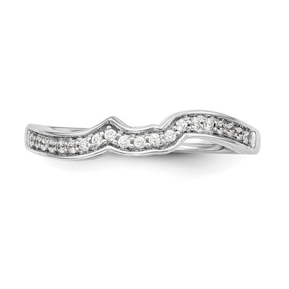 14K White Gold Diamond Wedding Band