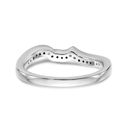 14K White Gold Diamond Wedding Band