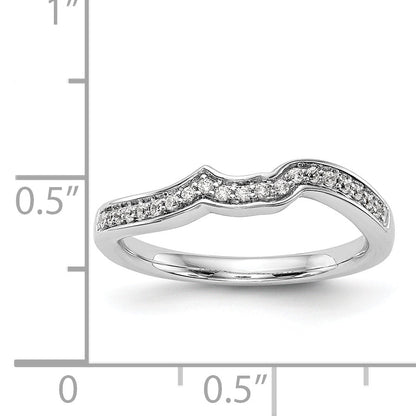 14K White Gold Diamond Wedding Band
