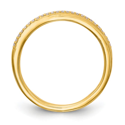 14K White Gold Diamond Wedding Band