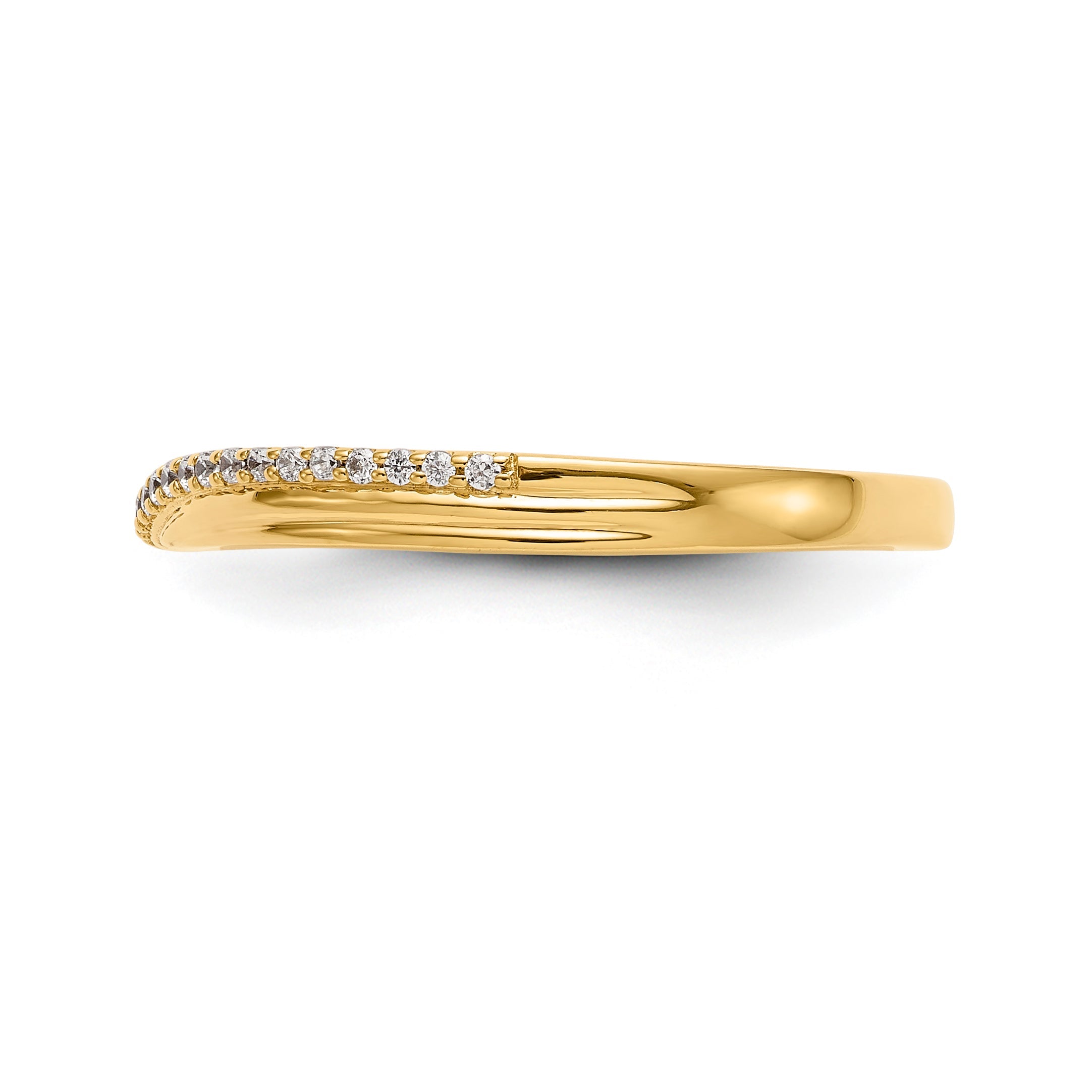 14K White Gold Diamond Wedding Band