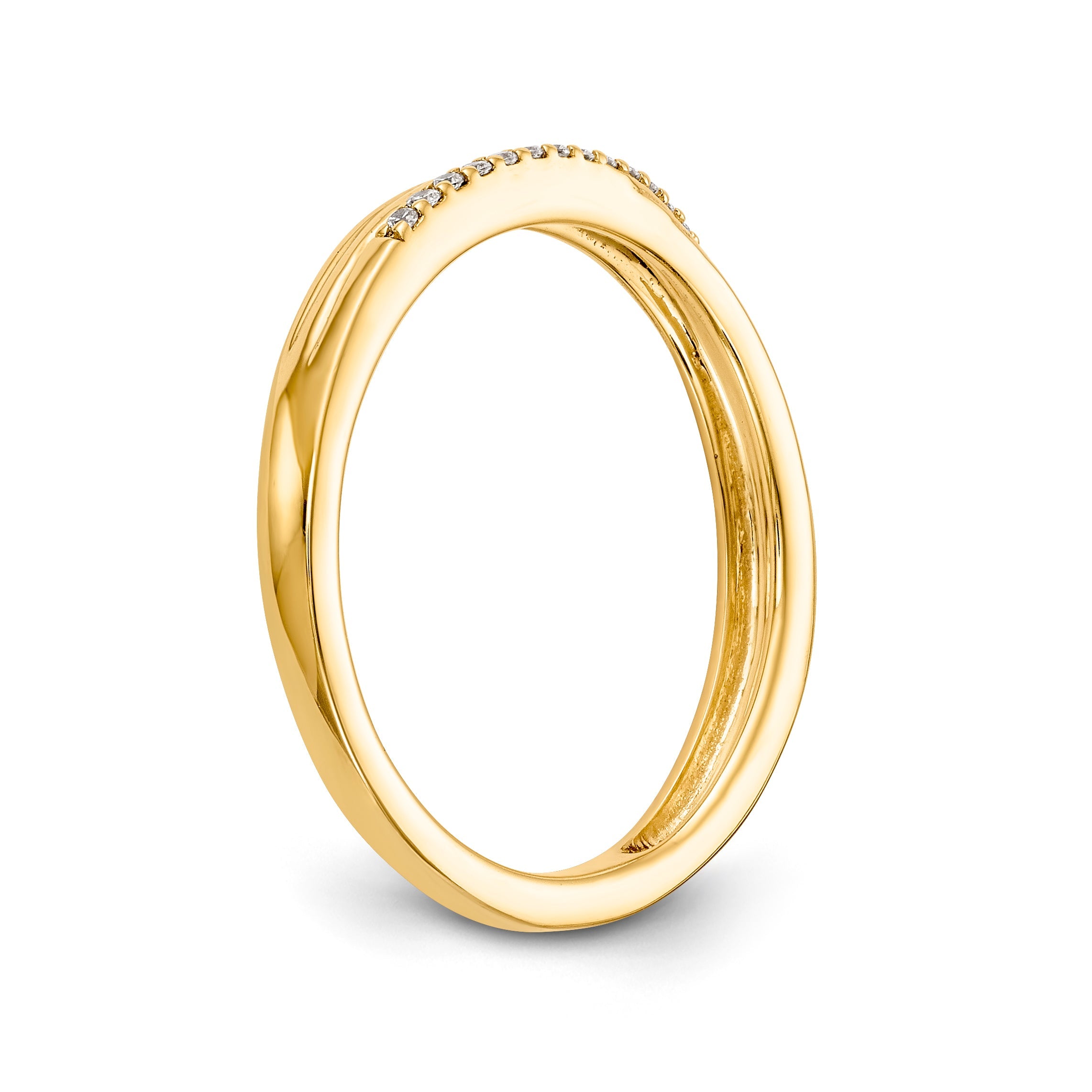 14K White Gold Diamond Wedding Band