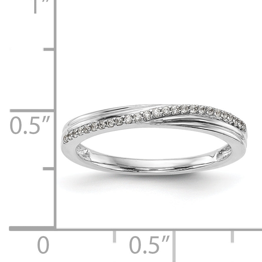 14K White Gold Diamond Wedding Band