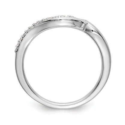 14K White Gold Diamond Wedding Band