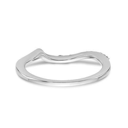 14K White Gold Diamond Wedding Band