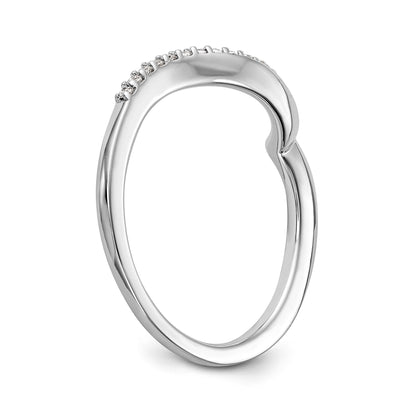 14K White Gold Diamond Wedding Band