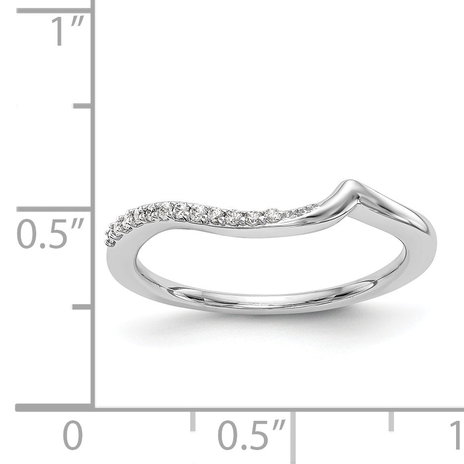 14K White Gold Diamond Wedding Band