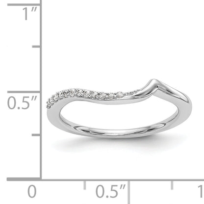14K White Gold Diamond Wedding Band
