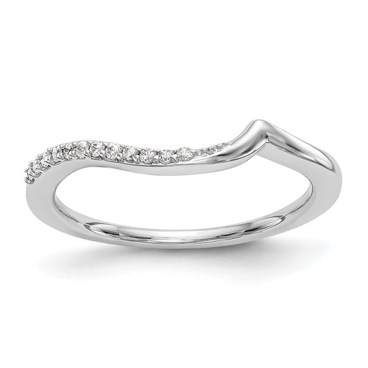 14K White Gold Diamond Wedding Band