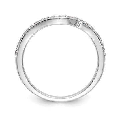 14K White Gold Diamond Wedding Band