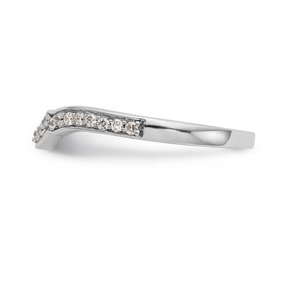 14K White Gold Diamond Wedding Band
