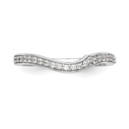 14K White Gold Diamond Wedding Band