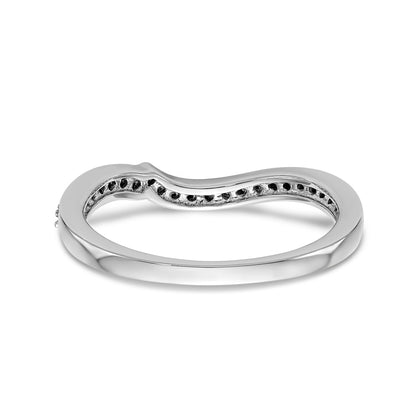 14K White Gold Diamond Wedding Band