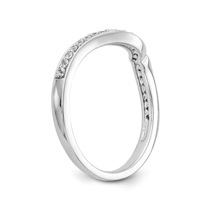 14K White Gold Diamond Wedding Band