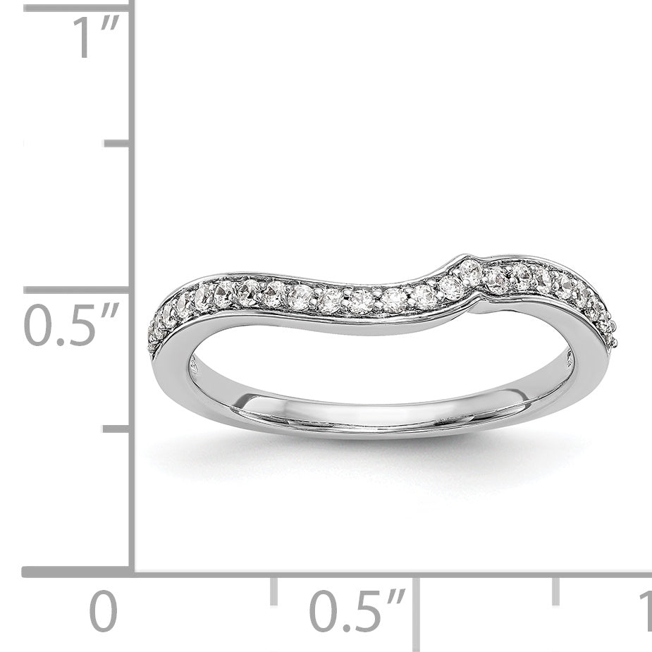 14K White Gold Diamond Wedding Band