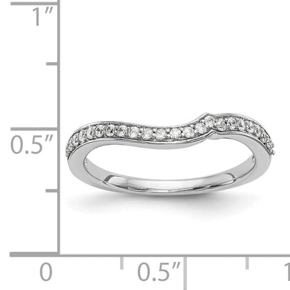 14K White Gold Diamond Wedding Band