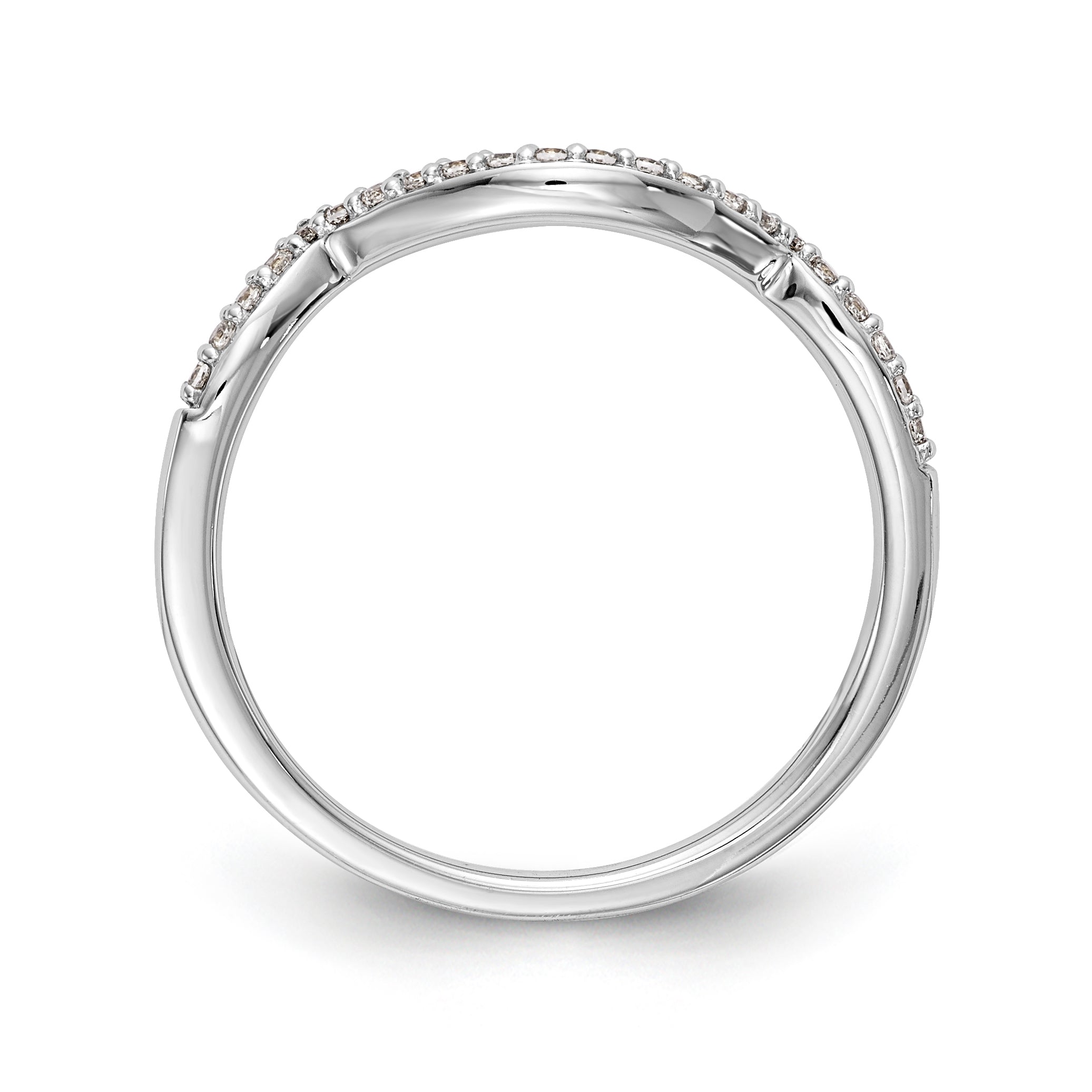 14k White Gold Diamond Wedding Band