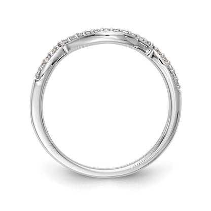 14k White Gold Diamond Wedding Band