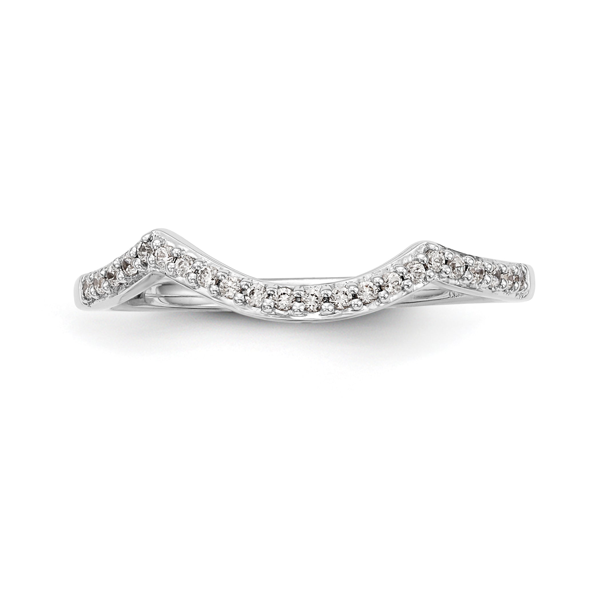 14k White Gold Diamond Wedding Band