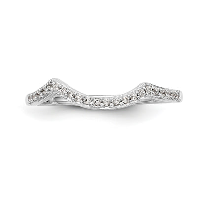 14k White Gold Diamond Wedding Band