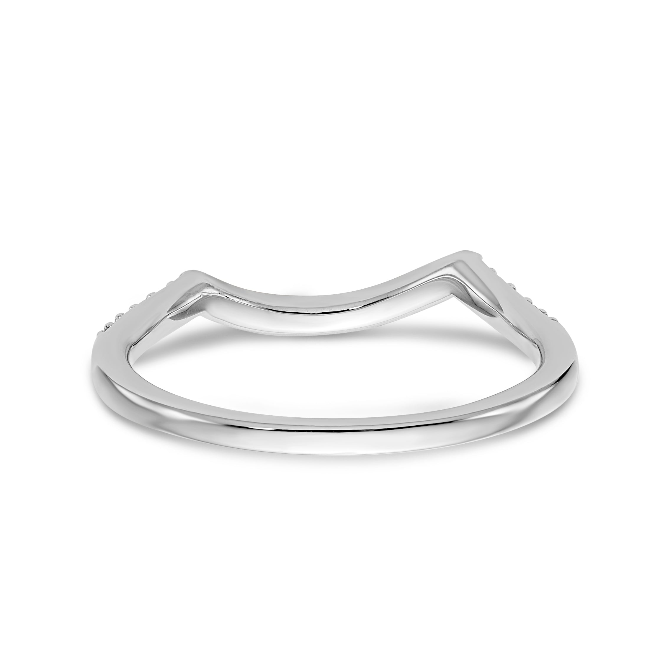 14k White Gold Diamond Wedding Band