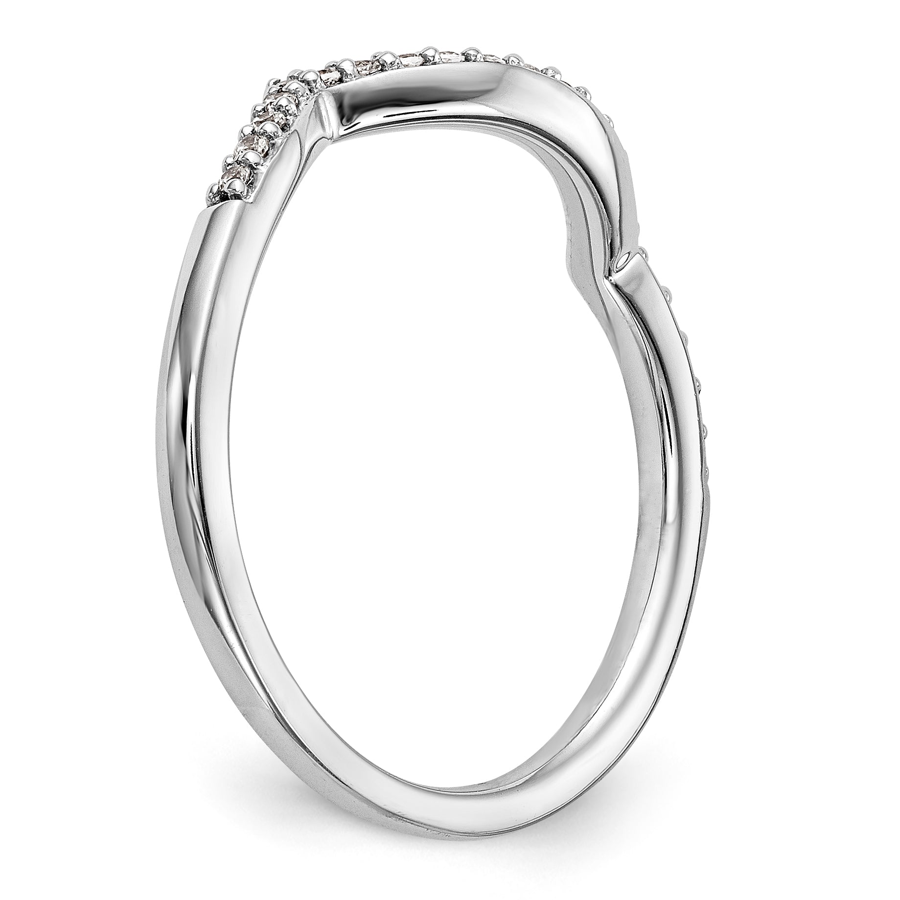 14k White Gold Diamond Wedding Band
