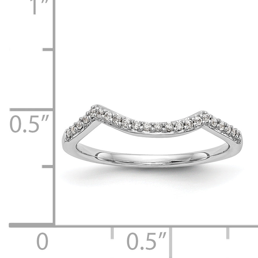 14k White Gold Diamond Wedding Band