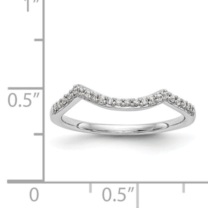 14k White Gold Diamond Wedding Band
