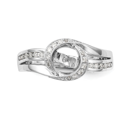 14k White Gold Simulated Diamond Engagement Ring