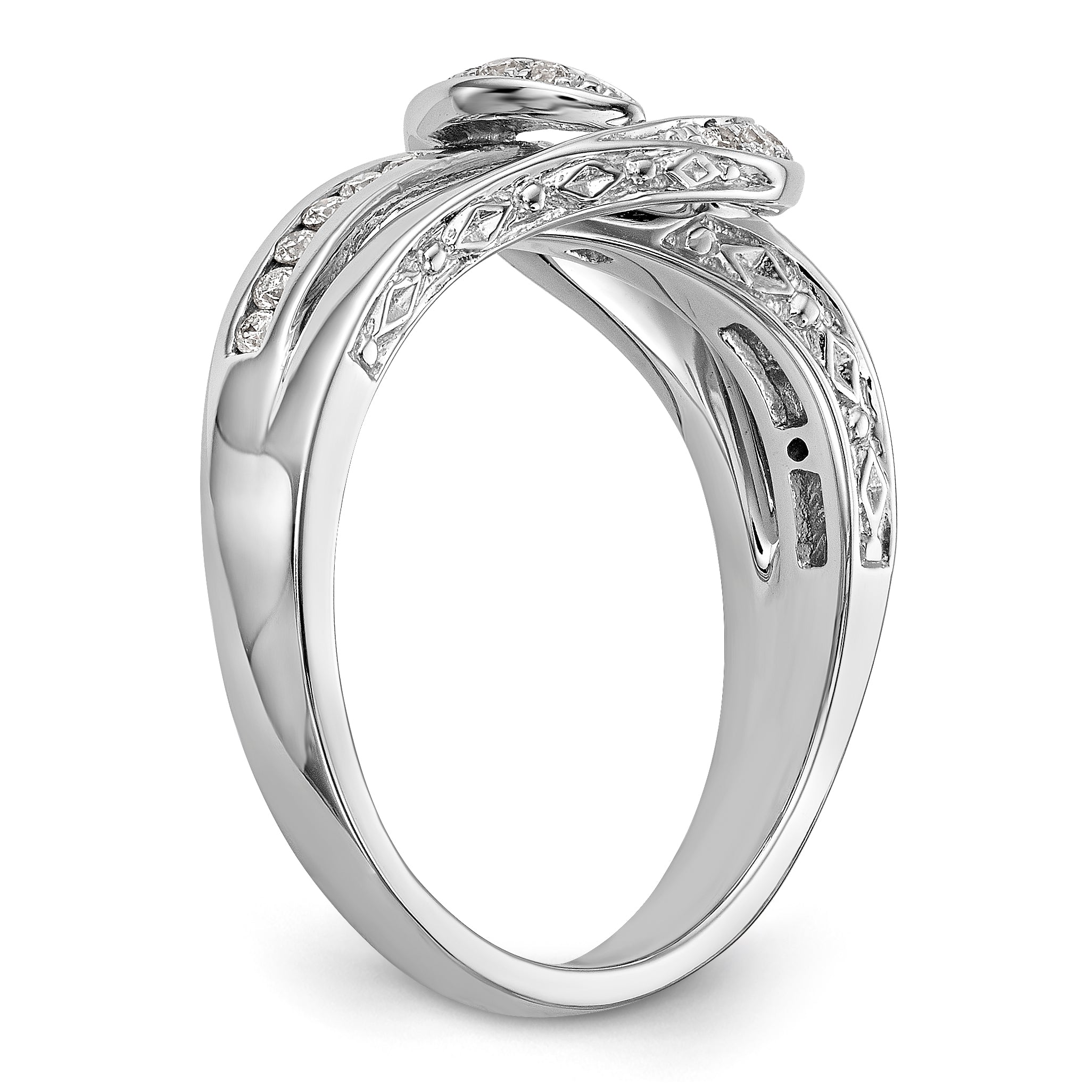 14k White Gold Simulated Diamond Engagement Ring