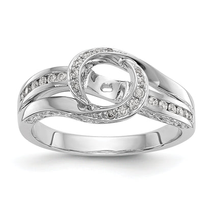 14k White Gold Simulated Diamond Engagement Ring