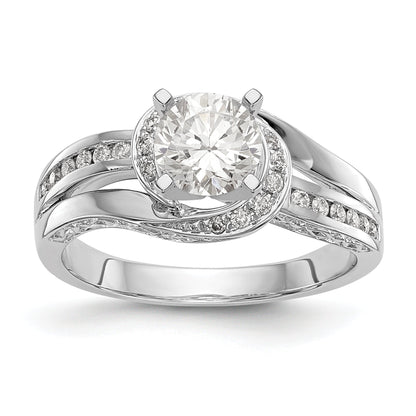 14k White Gold Simulated Diamond Engagement Ring