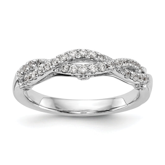 14k White Gold Real Diamond Wedding Band