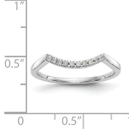 14k White Gold Diamond Wedding Band