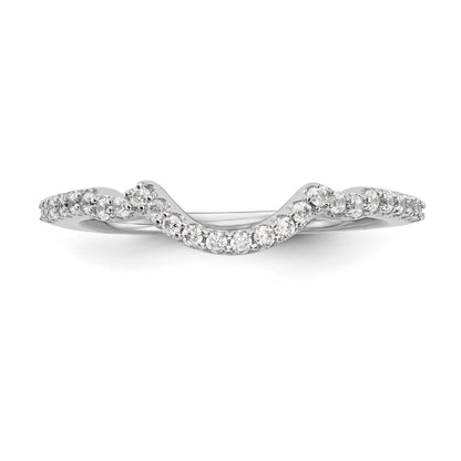 14k White Gold Diamond Wedding Band