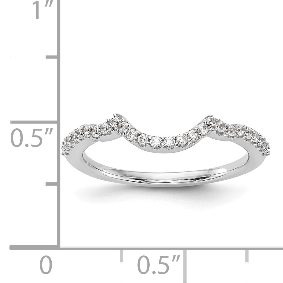 14k White Gold Diamond Wedding Band