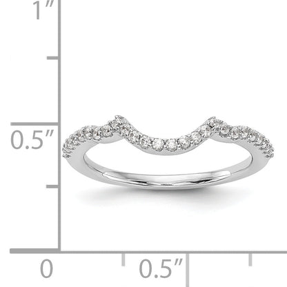 14k White Gold Diamond Wedding Band