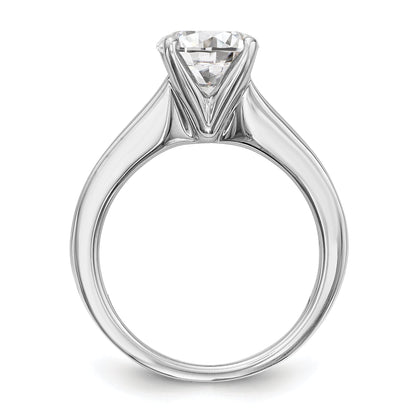 14K White Gold Simulated Diamond Engagement Ring